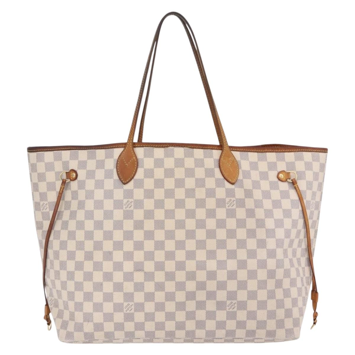 LOUIS VUITTON Damier Azur Neverfull GM Tote Bag N41360 LV Auth 192070