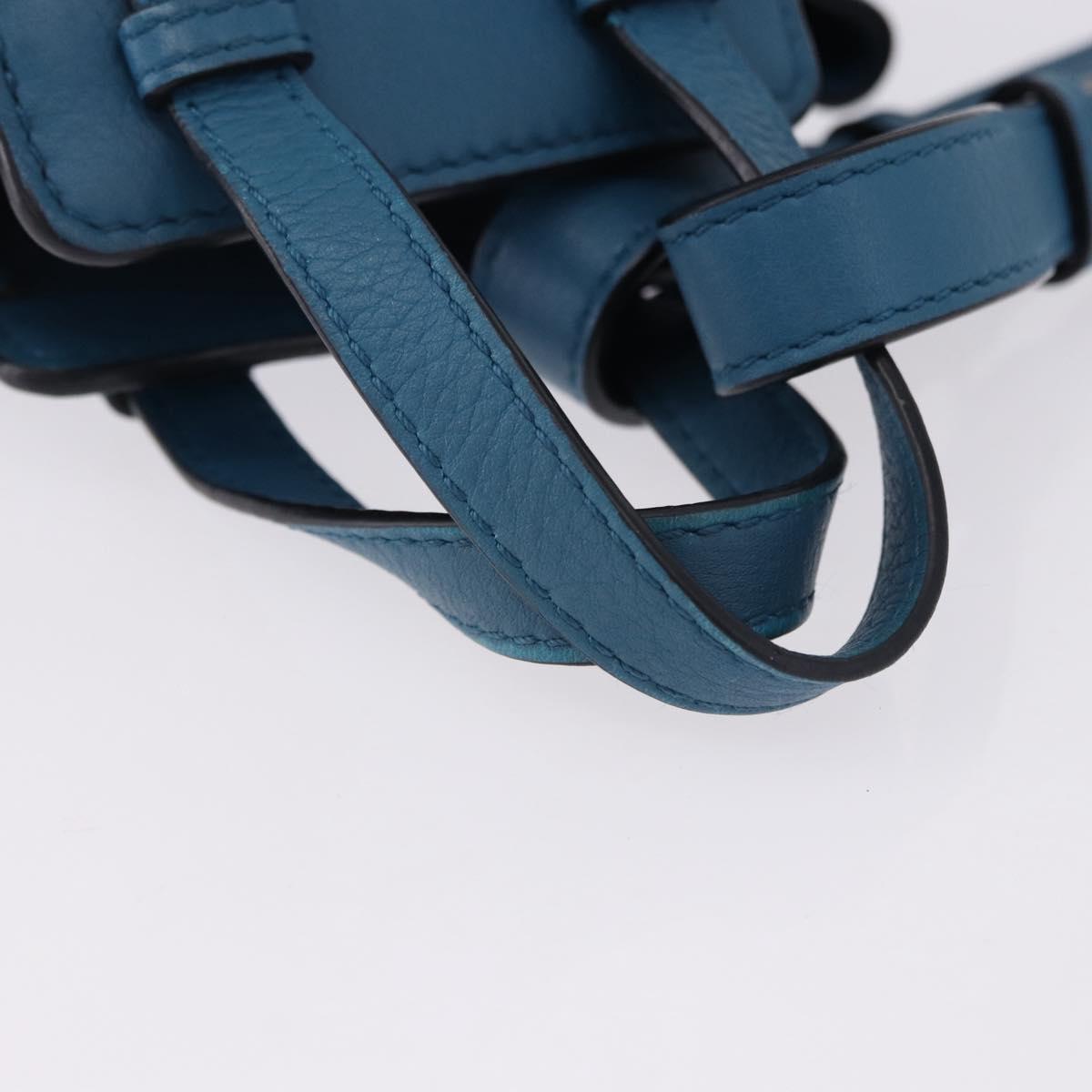 LOEWE Ghibli Collaboration Hammock Mini Hand Bag Leather Navy Gold Auth 192072SM