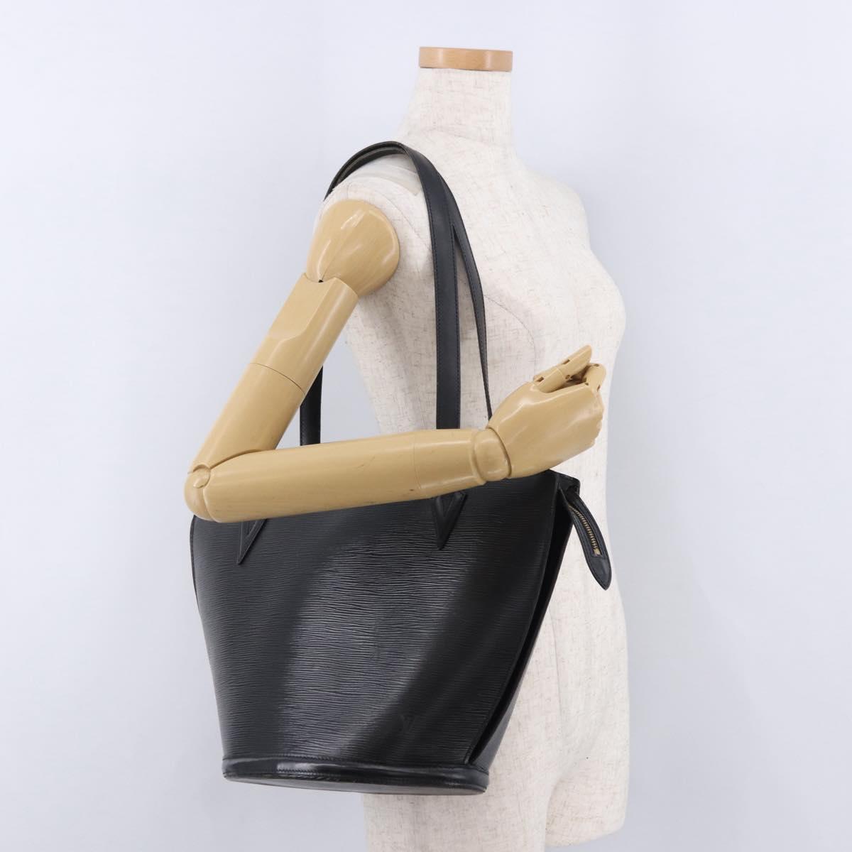 LOUIS VUITTON Epi Saint Jacques Shopping Bag Black M52272 LV Auth 192086