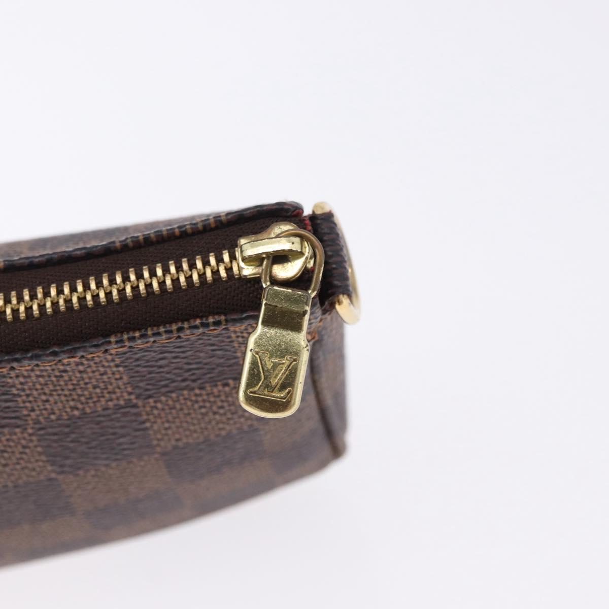 LOUIS VUITTON Damier Ebene Mini Pochette Accessoires Pouch N58009 Auth 192091V