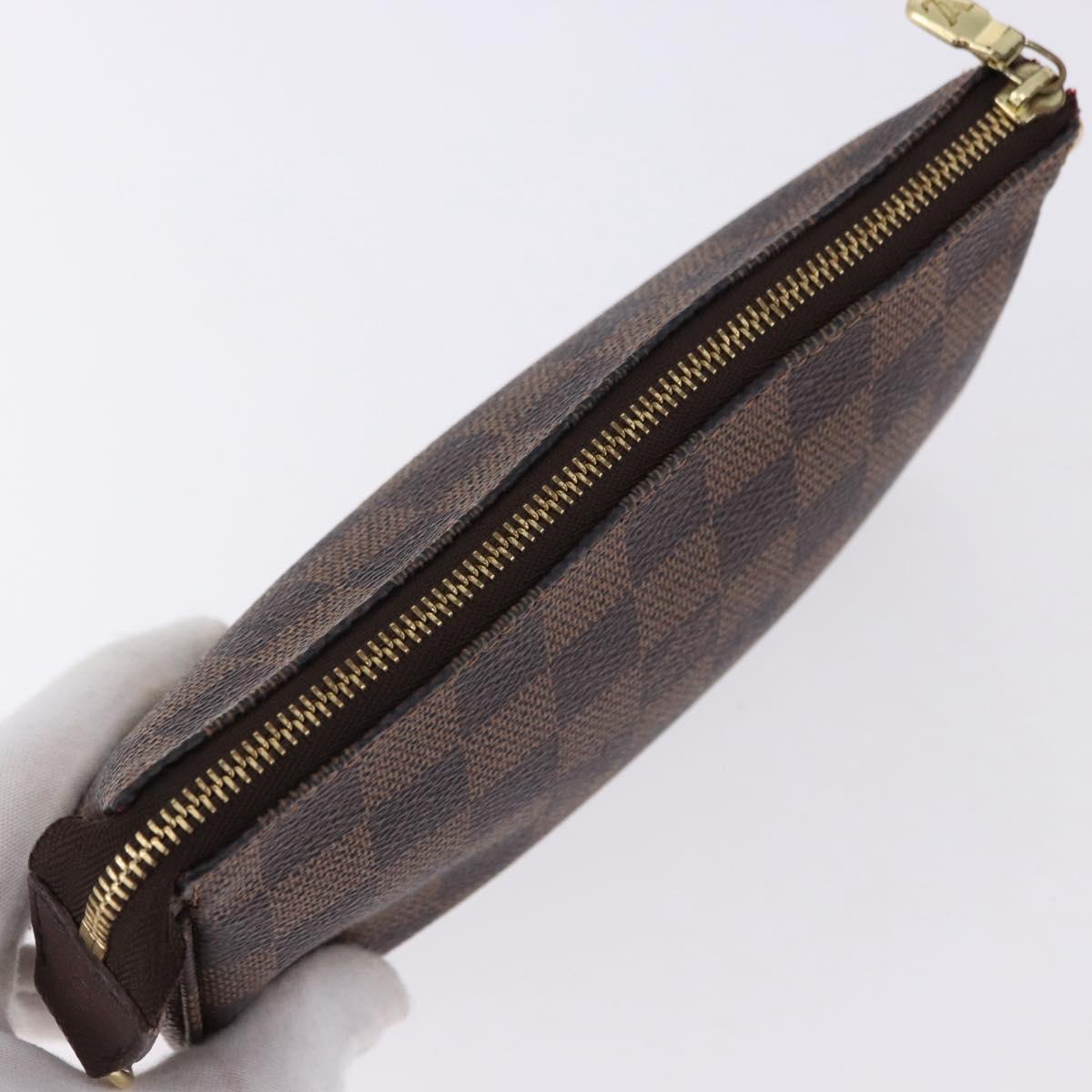 LOUIS VUITTON Damier Ebene Mini Pochette Accessoires Pouch N58009 Auth 192091V