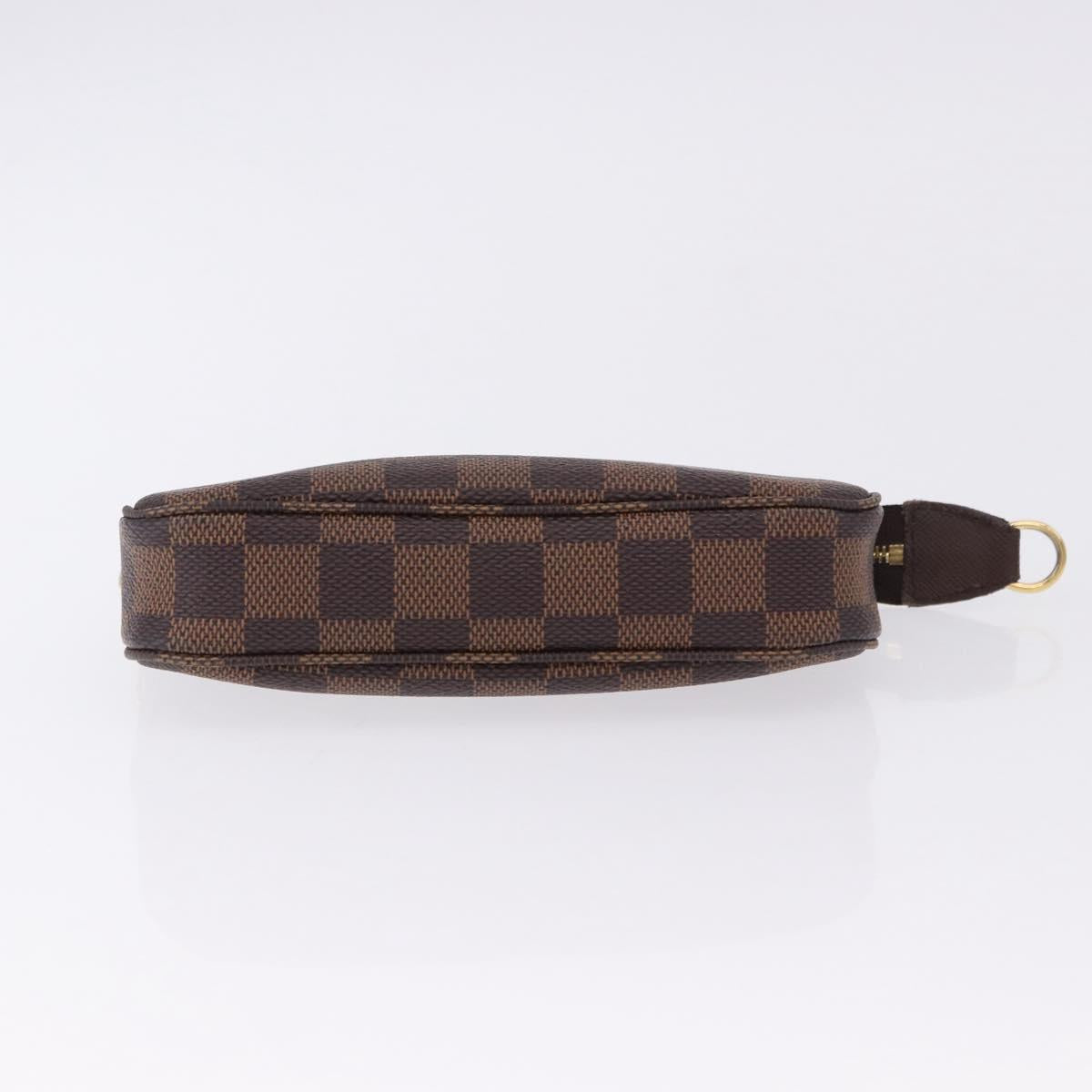 LOUIS VUITTON Damier Ebene Mini Pochette Accessoires Pouch N58009 Auth 192091V