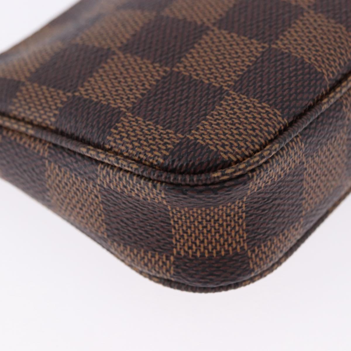 LOUIS VUITTON Damier Ebene Mini Pochette Accessoires Pouch N58009 Auth 192091V