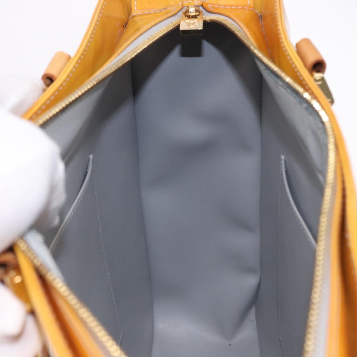 LOUIS VUITTON Monogram Vernis Columbus Tote Bag Gris M91028 LV Auth 192101