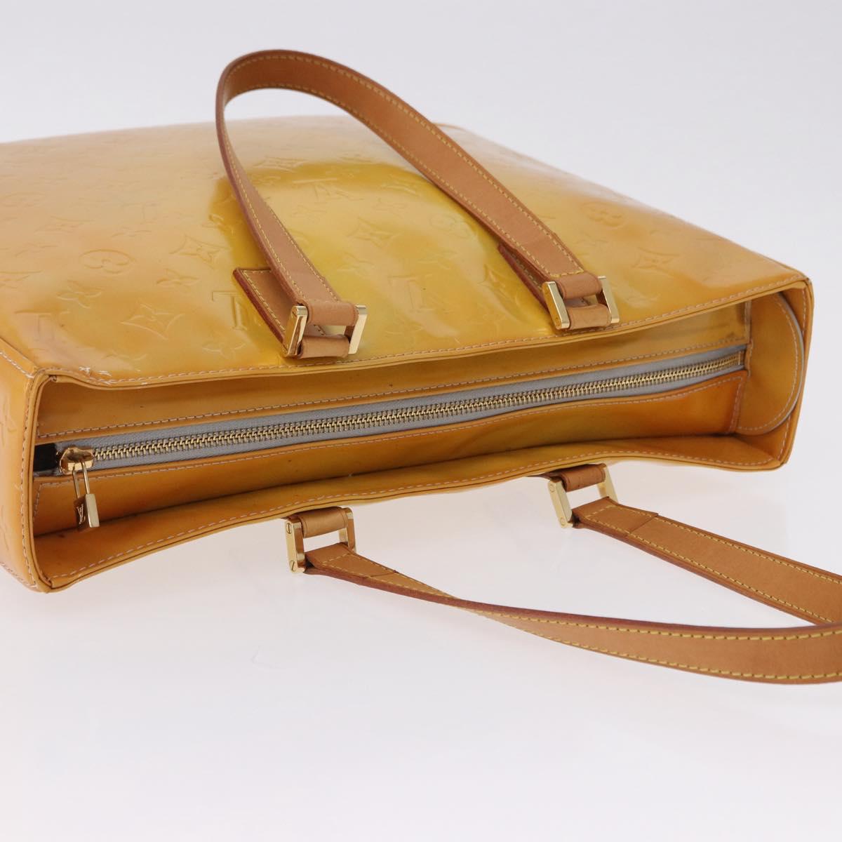 LOUIS VUITTON Monogram Vernis Columbus Tote Bag Gris M91028 LV Auth 192101