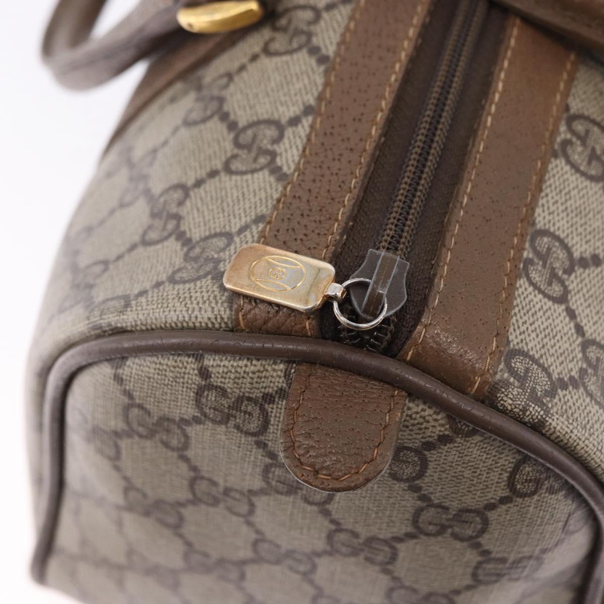 GUCCI GG Supreme Web Sherry Line Hand Bag PVC Beige Gold 69 02 007 Auth 192102