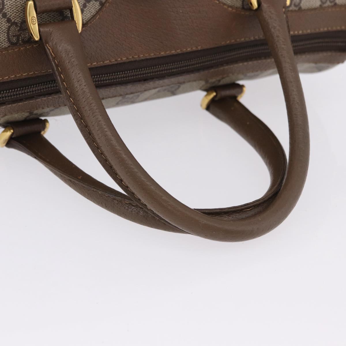 GUCCI GG Supreme Web Sherry Line Hand Bag PVC Beige Gold 69 02 007 Auth 192102