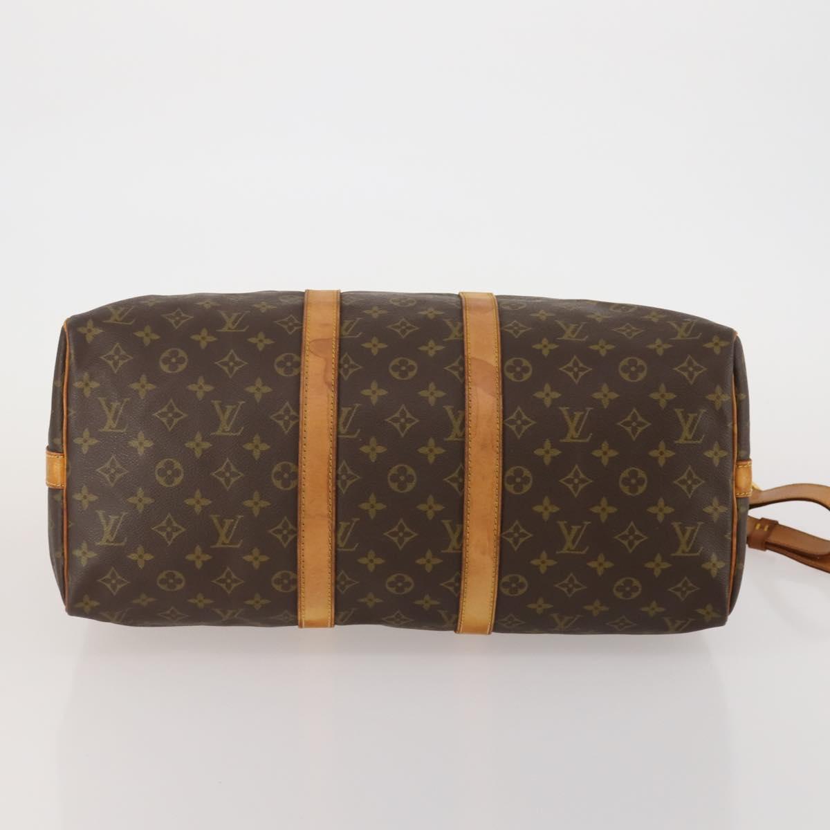 LOUIS VUITTON Monogram Keepall Bandouliere 45 Boston Bag M41418 LV Auth 192105