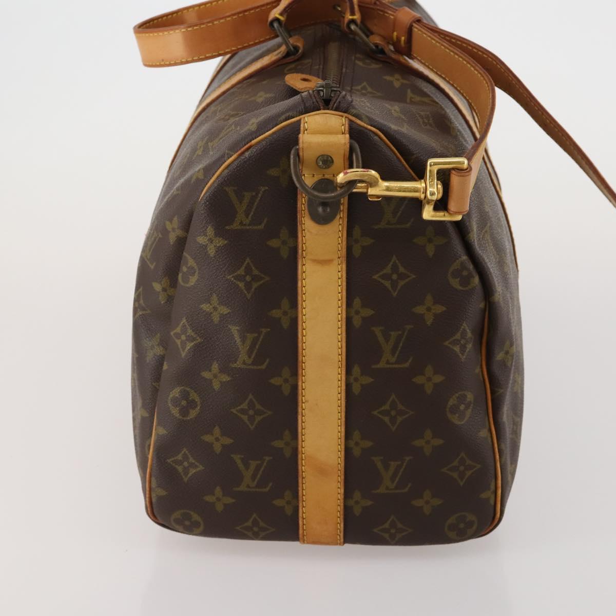 LOUIS VUITTON Monogram Keepall Bandouliere 45 Boston Bag M41418 LV Auth 192105
