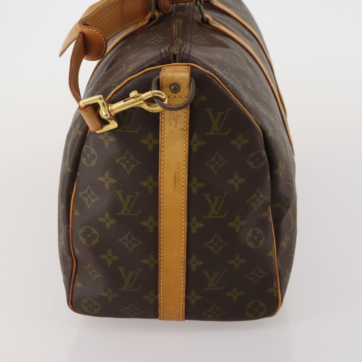 LOUIS VUITTON Monogram Keepall Bandouliere 45 Boston Bag M41418 LV Auth 192105