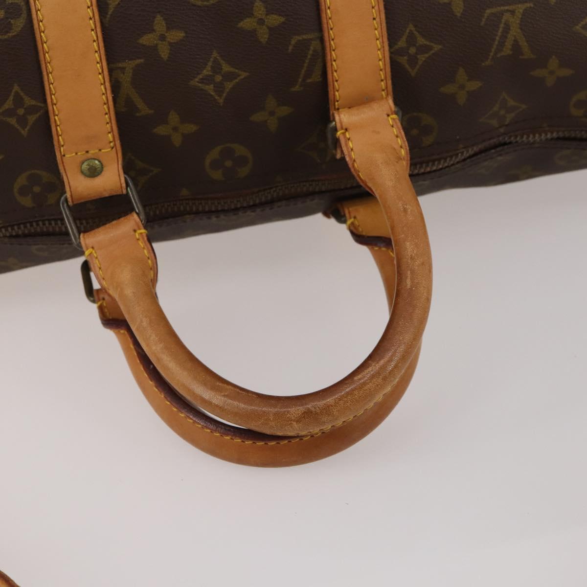 LOUIS VUITTON Monogram Keepall Bandouliere 45 Boston Bag M41418 LV Auth 192105