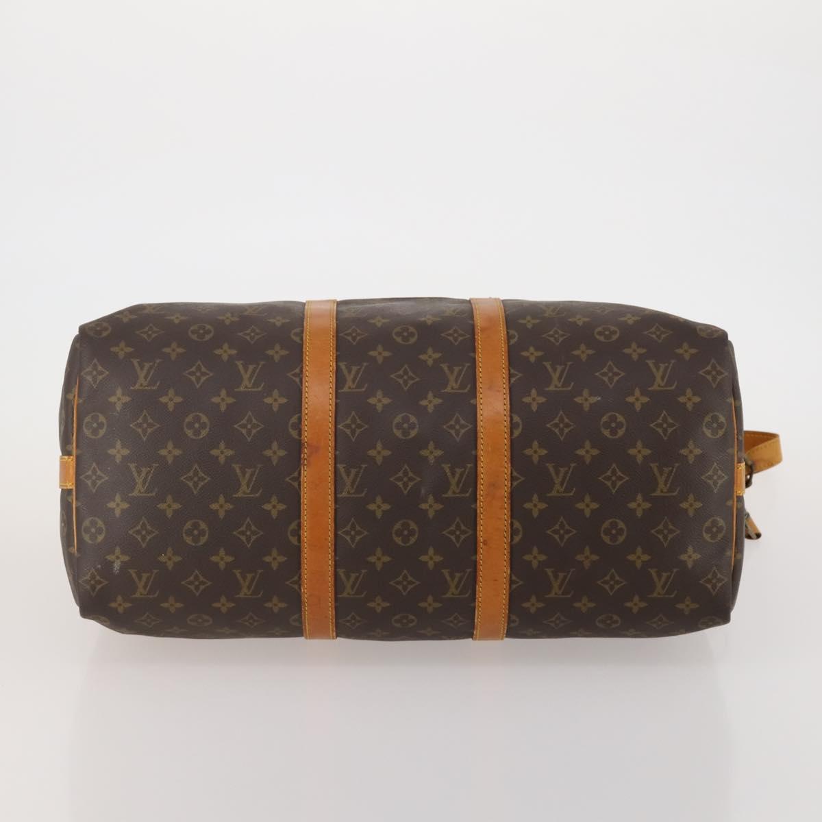 LOUIS VUITTON Monogram Keepall Bandouliere 50 Boston Bag M41416 LV Auth 192106
