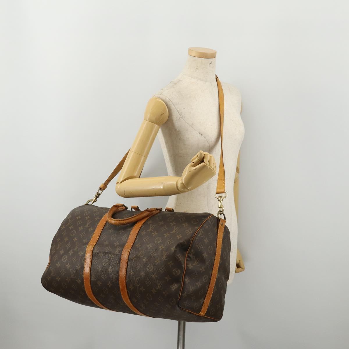 LOUIS VUITTON Monogram Keepall Bandouliere 50 Boston Bag M41416 LV Auth 192106