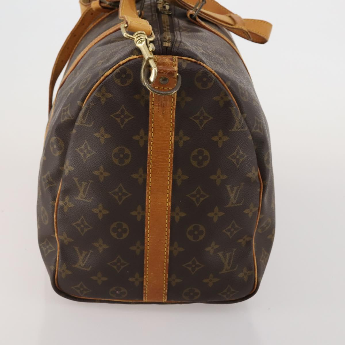 LOUIS VUITTON Monogram Keepall Bandouliere 50 Boston Bag M41416 LV Auth 192106