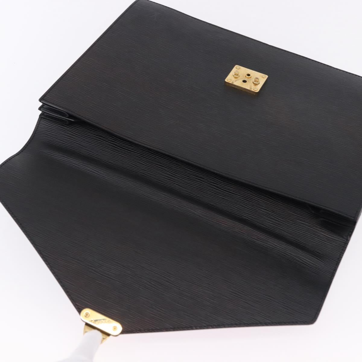 LOUIS VUITTON Epi ServietteConseiller Business Bag Black M54422 LV Auth 192108A