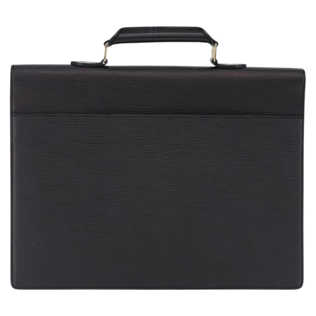 LOUIS VUITTON Epi ServietteConseiller Business Bag Black M54422 LV Auth 192108A
