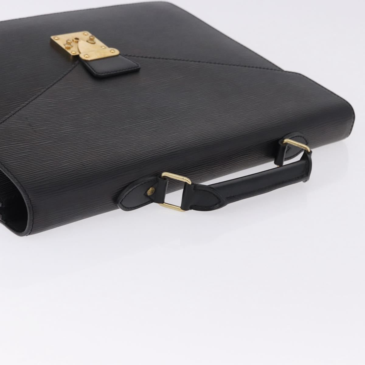 LOUIS VUITTON Epi ServietteConseiller Business Bag Black M54422 LV Auth 192108A