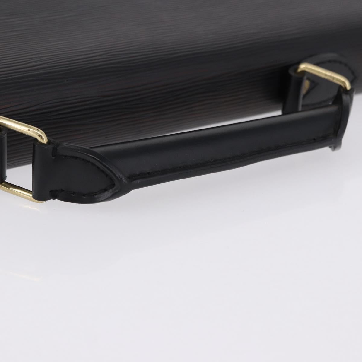 LOUIS VUITTON Epi ServietteConseiller Business Bag Black M54422 LV Auth 192108A