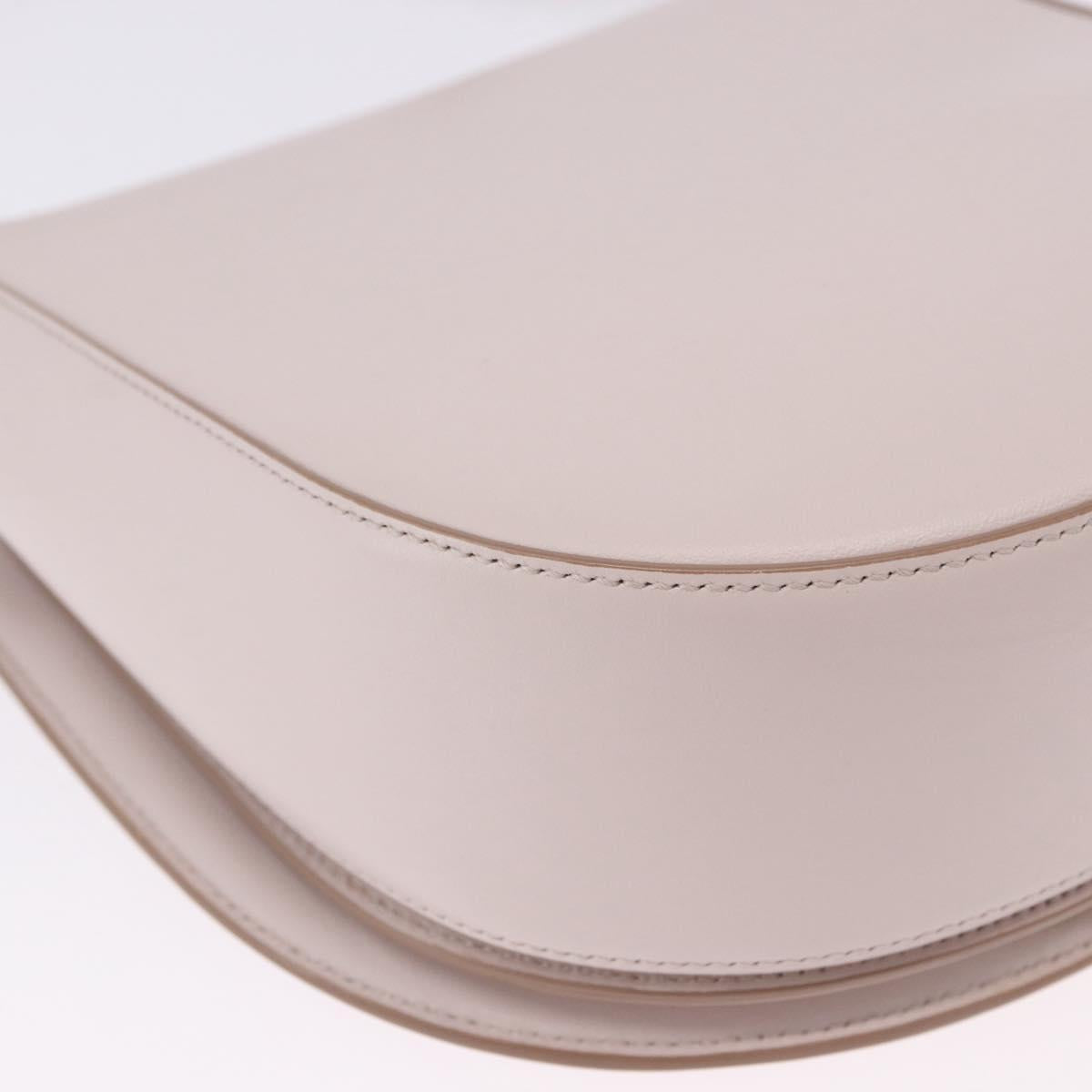 Salvatore Ferragamo Gancini Chain Shoulder Bag Leather Pink Gold Auth 192109V