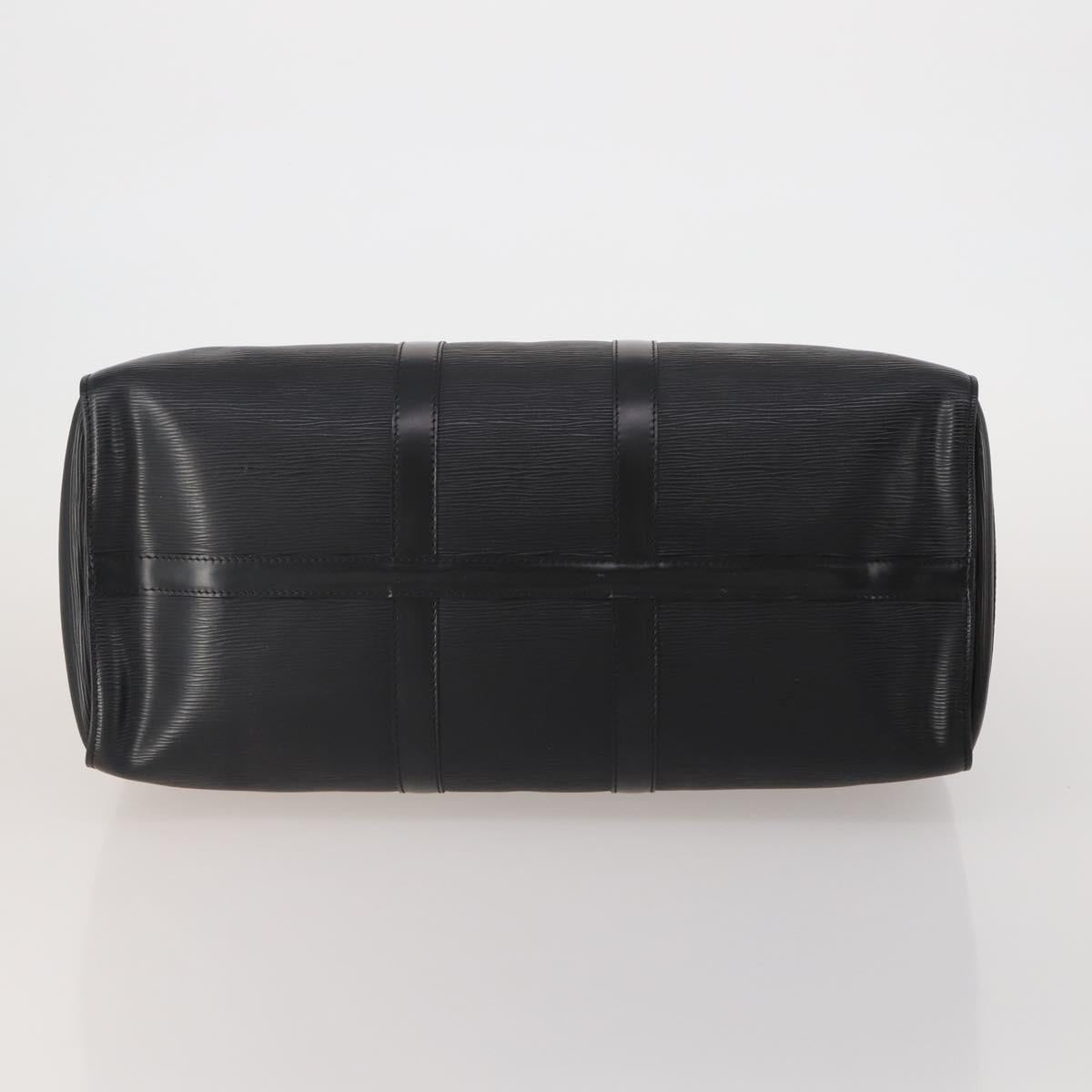 LOUIS VUITTON Epi Keepall 45 Boston Bag Black M42972 LV Auth 192112V