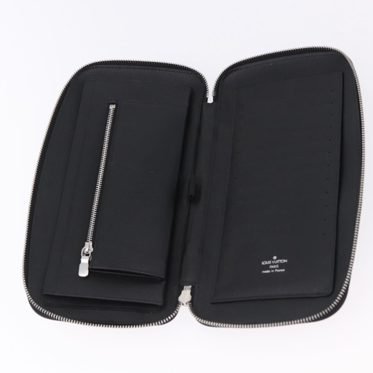 LOUIS VUITTON Taiga Organizer Atoll Travel Case Ardoise M30652 LV Auth 192114A