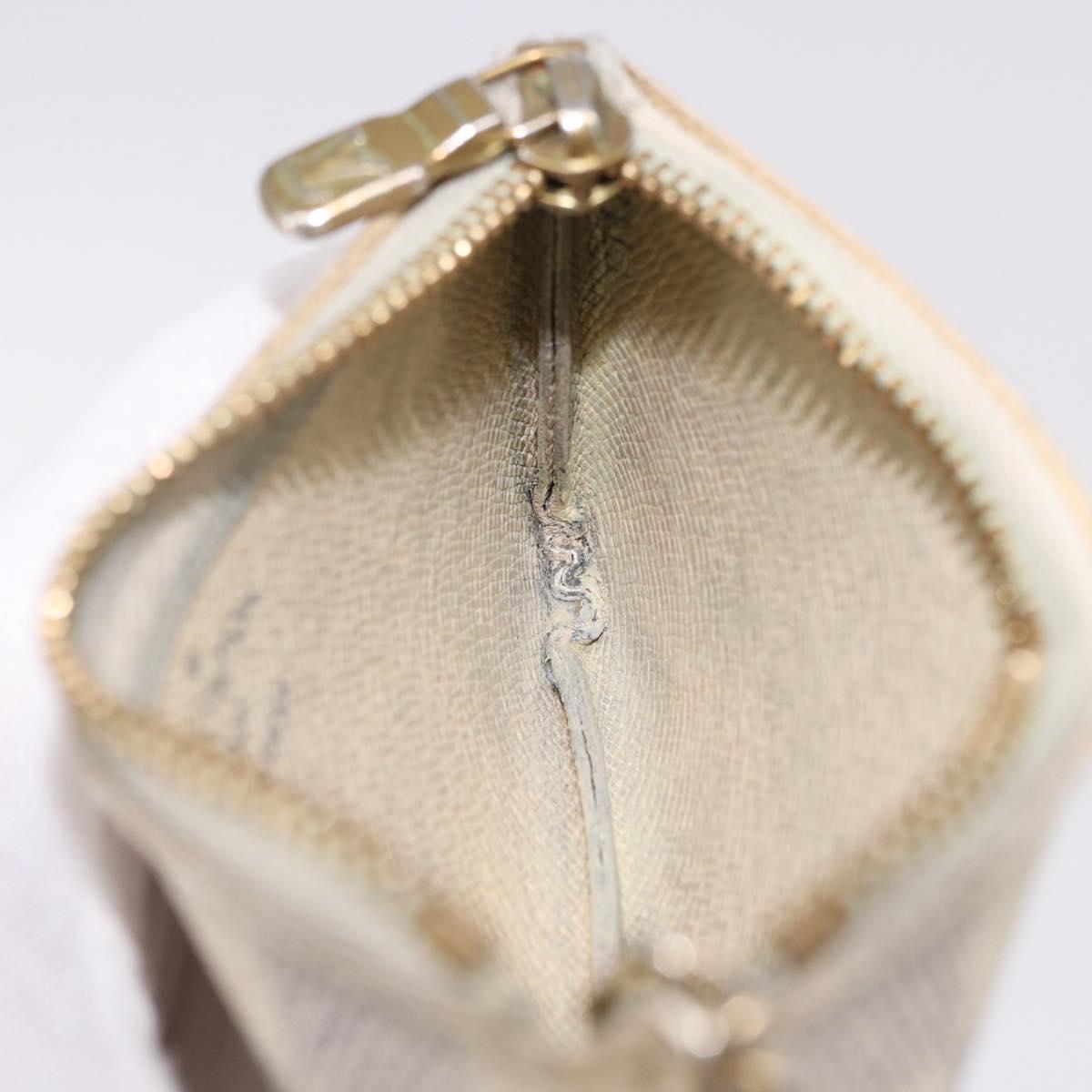 LOUIS VUITTON Damier Azur Pochette Cles Coin Purse N62659 LV Auth 192118