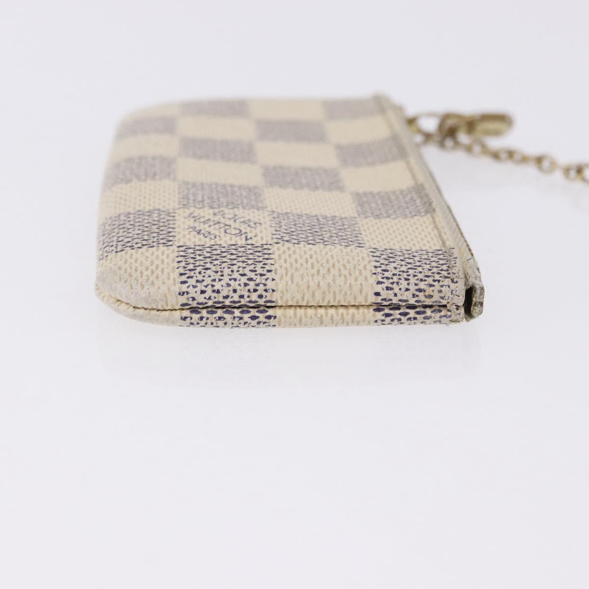 LOUIS VUITTON Damier Azur Pochette Cles Coin Purse N62659 LV Auth 192118