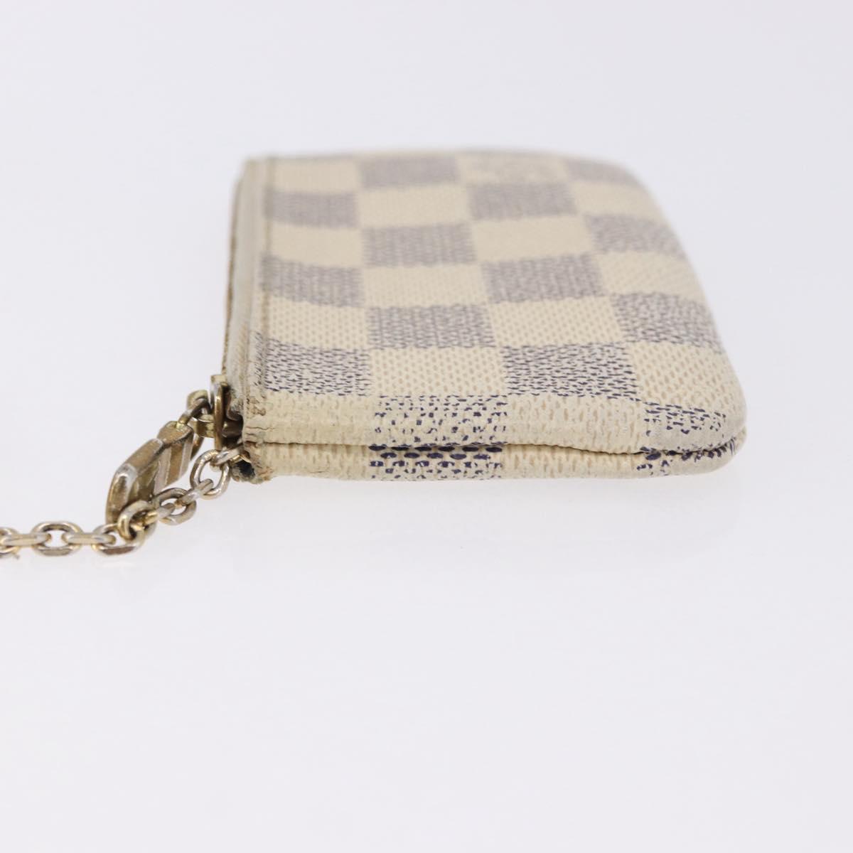 LOUIS VUITTON Damier Azur Pochette Cles Coin Purse N62659 LV Auth 192118