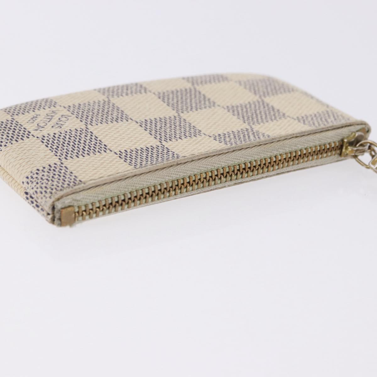 LOUIS VUITTON Damier Azur Pochette Cles Coin Purse N62659 LV Auth 192118
