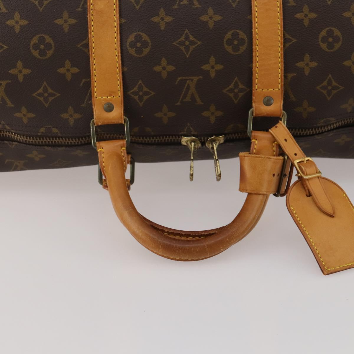 LOUIS VUITTON Monogram Keepall 55 Boston Bag M41424 LV Auth 192119