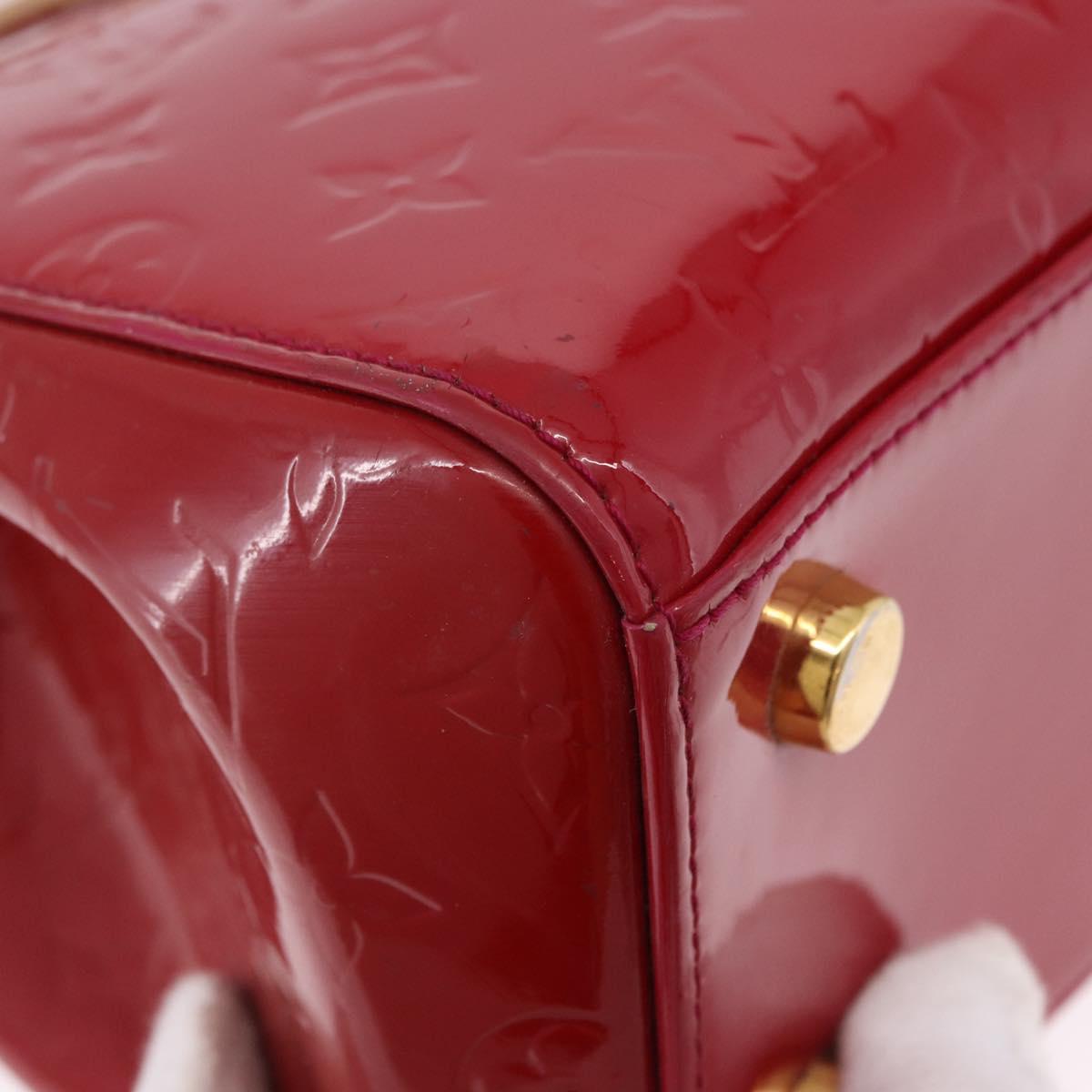 LOUIS VUITTON Vernis Blair MM Hand Bag 2way Rose Andian M91798 LV Auth 192121