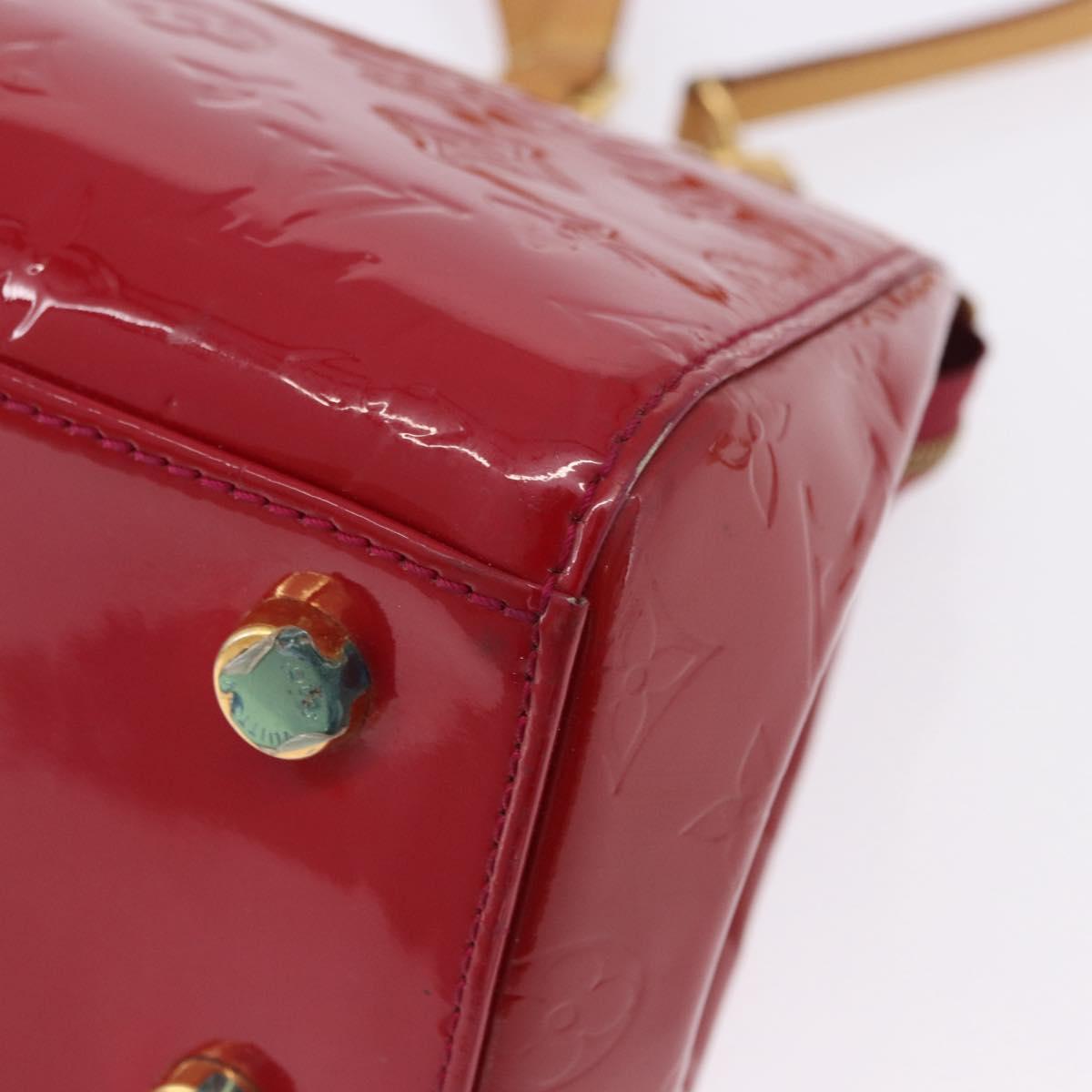 LOUIS VUITTON Vernis Blair MM Hand Bag 2way Rose Andian M91798 LV Auth 192121