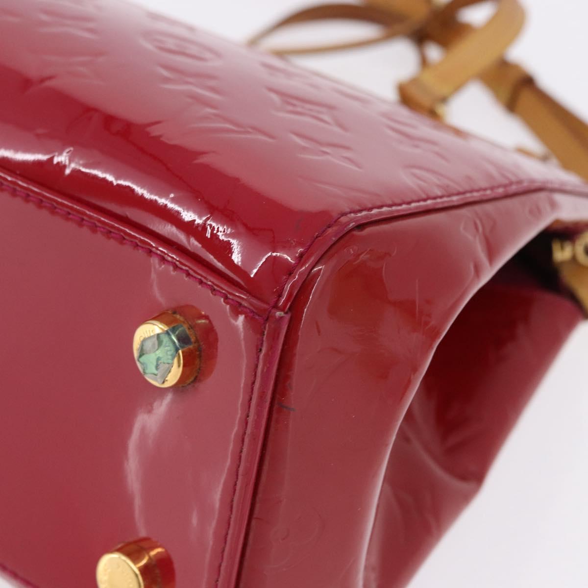 LOUIS VUITTON Vernis Blair MM Hand Bag 2way Rose Andian M91798 LV Auth 192121