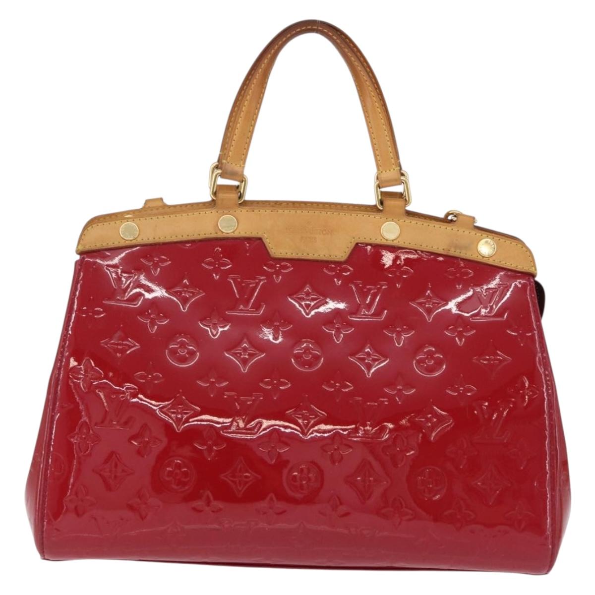 LOUIS VUITTON Vernis Blair MM Hand Bag 2way Rose Andian M91798 LV Auth 192121