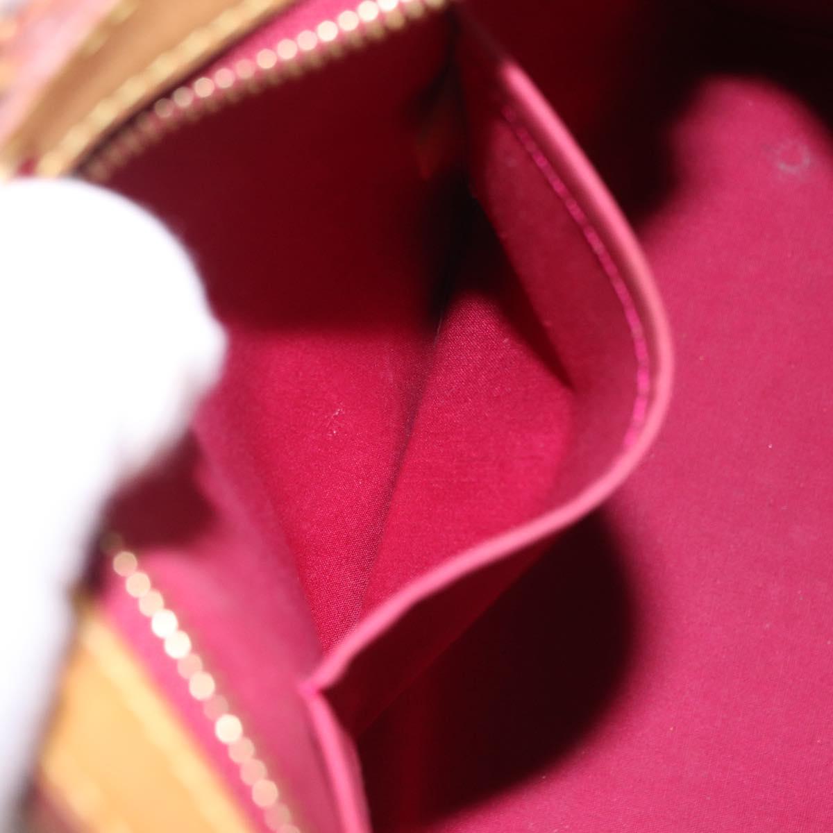 LOUIS VUITTON Vernis Blair MM Hand Bag 2way Rose Andian M91798 LV Auth 192121