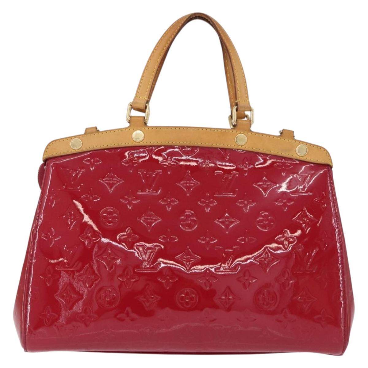 LOUIS VUITTON Vernis Blair MM Hand Bag 2way Rose Andian M91798 LV Auth 192121