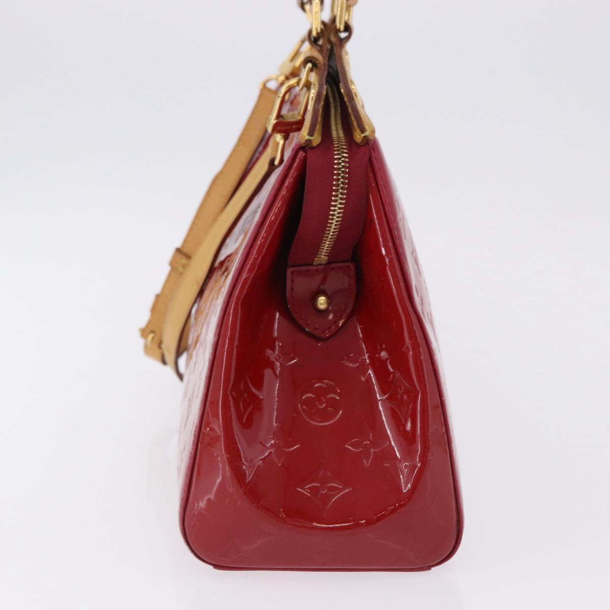 LOUIS VUITTON Vernis Blair MM Hand Bag 2way Rose Andian M91798 LV Auth 192121