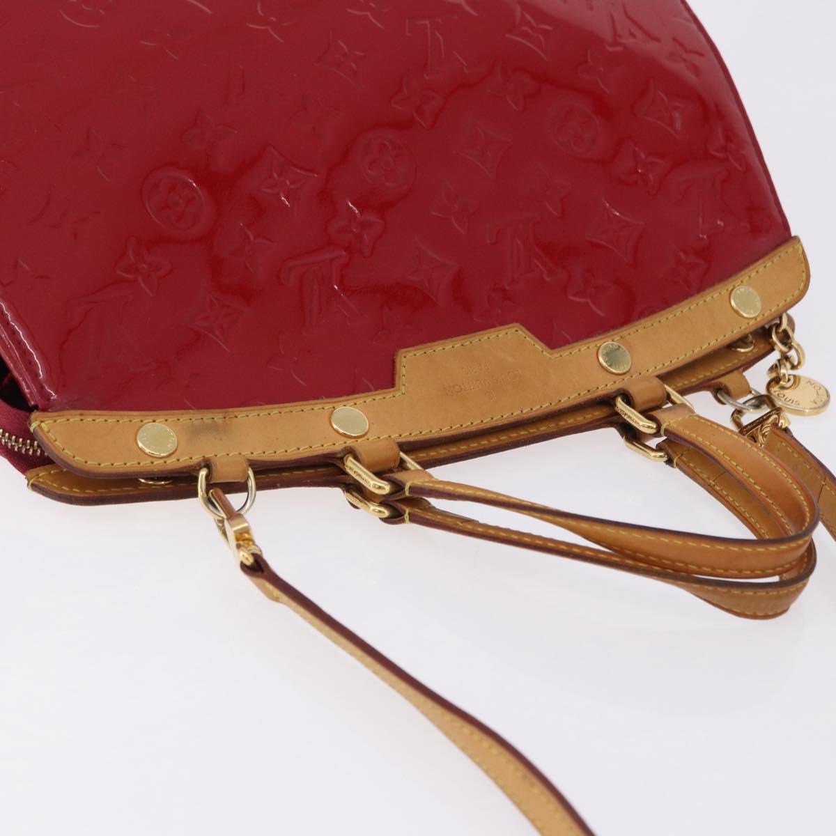 LOUIS VUITTON Vernis Blair MM Hand Bag 2way Rose Andian M91798 LV Auth 192121