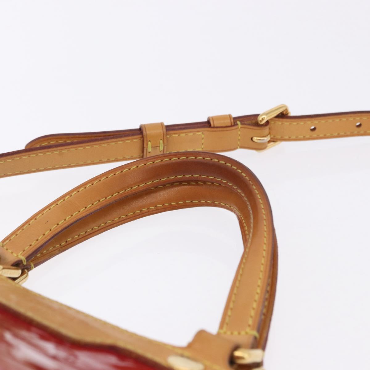 LOUIS VUITTON Vernis Blair MM Hand Bag 2way Rose Andian M91798 LV Auth 192121