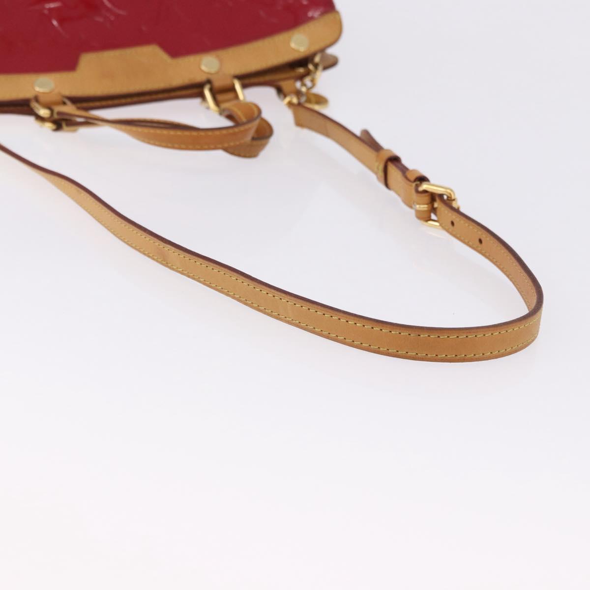 LOUIS VUITTON Vernis Blair MM Hand Bag 2way Rose Andian M91798 LV Auth 192121