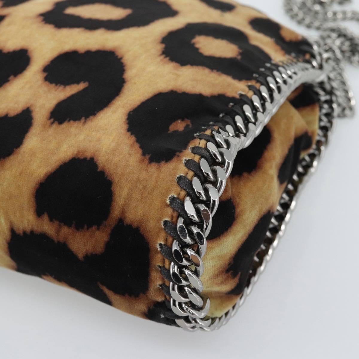 Stella MacCartney Chain Farabella Mini Bag Velor 2way Brown 371223 Auth 192123V