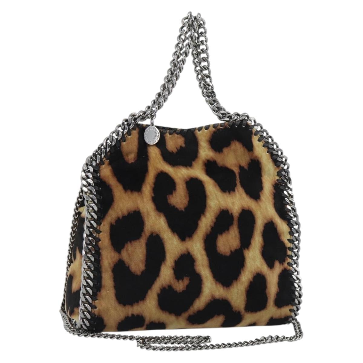 Stella MacCartney Chain Farabella Mini Bag Velor 2way Brown 371223 Auth 192123V
