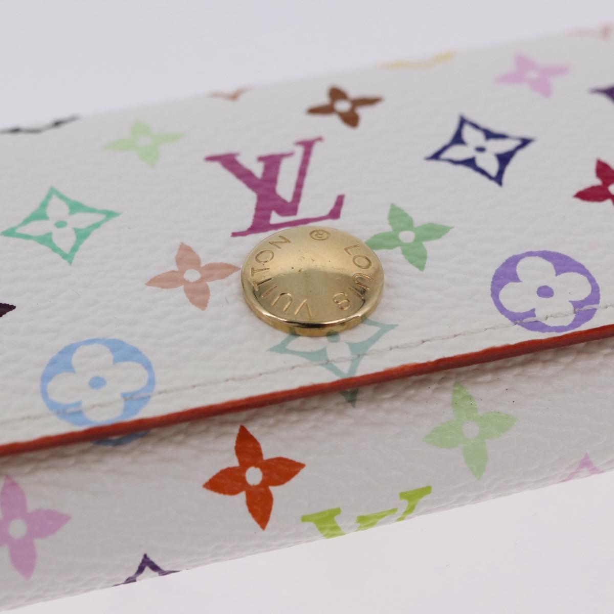 LOUIS VUITTON Monogram Multicolor Multicles 4 Key Case White M93731 Auth 192135M