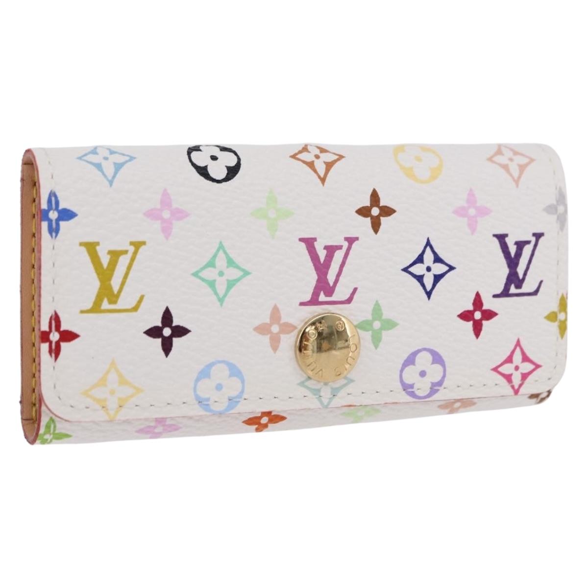 LOUIS VUITTON Monogram Multicolor Multicles 4 Key Case White M93731 Auth 192135M