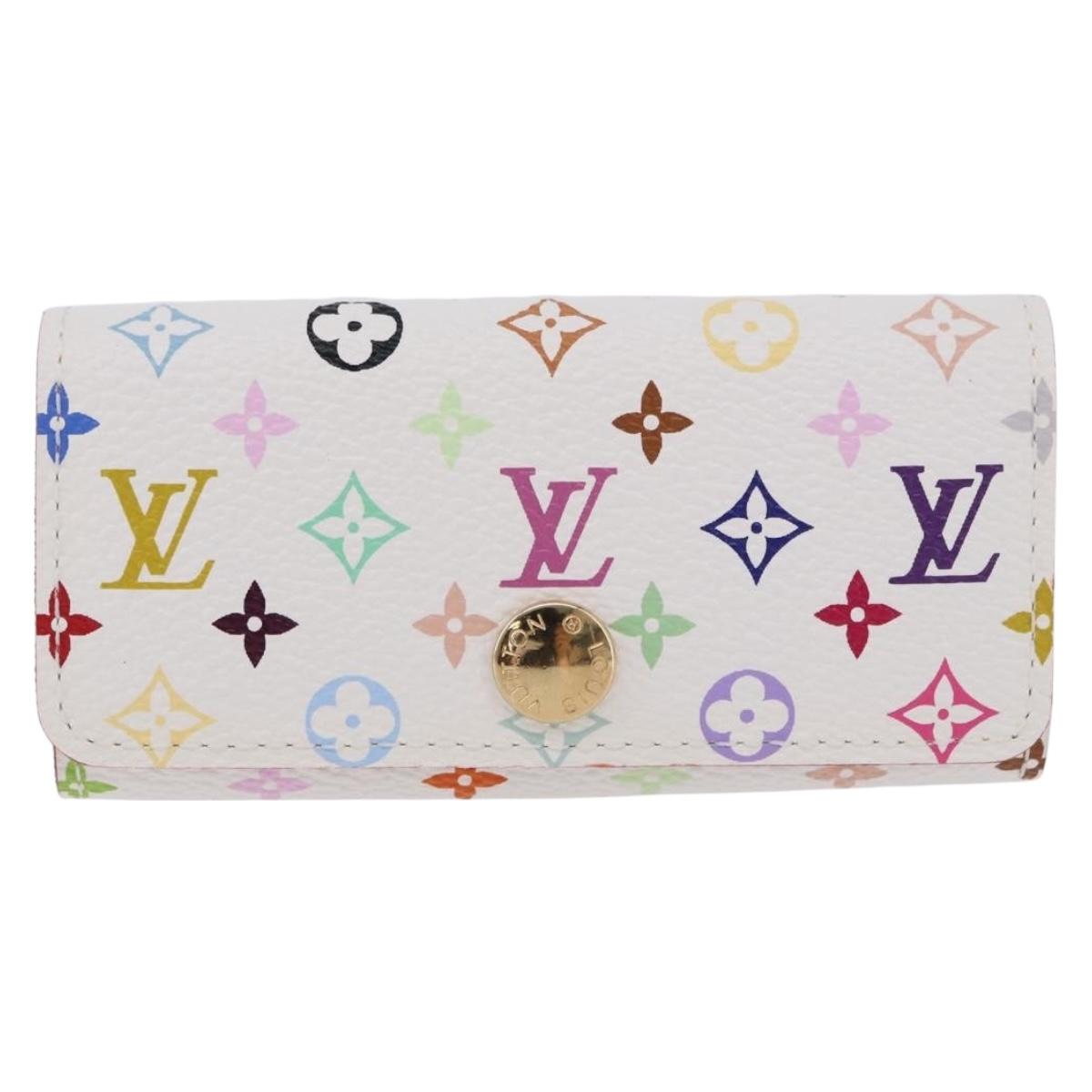 LOUIS VUITTON Monogram Multicolor Multicles 4 Key Case White M93731 Auth 192135M