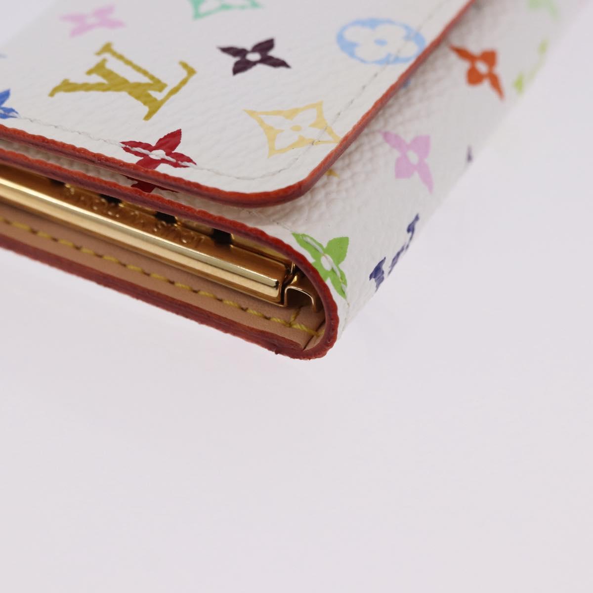 LOUIS VUITTON Monogram Multicolor Multicles 4 Key Case White M93731 Auth 192135M