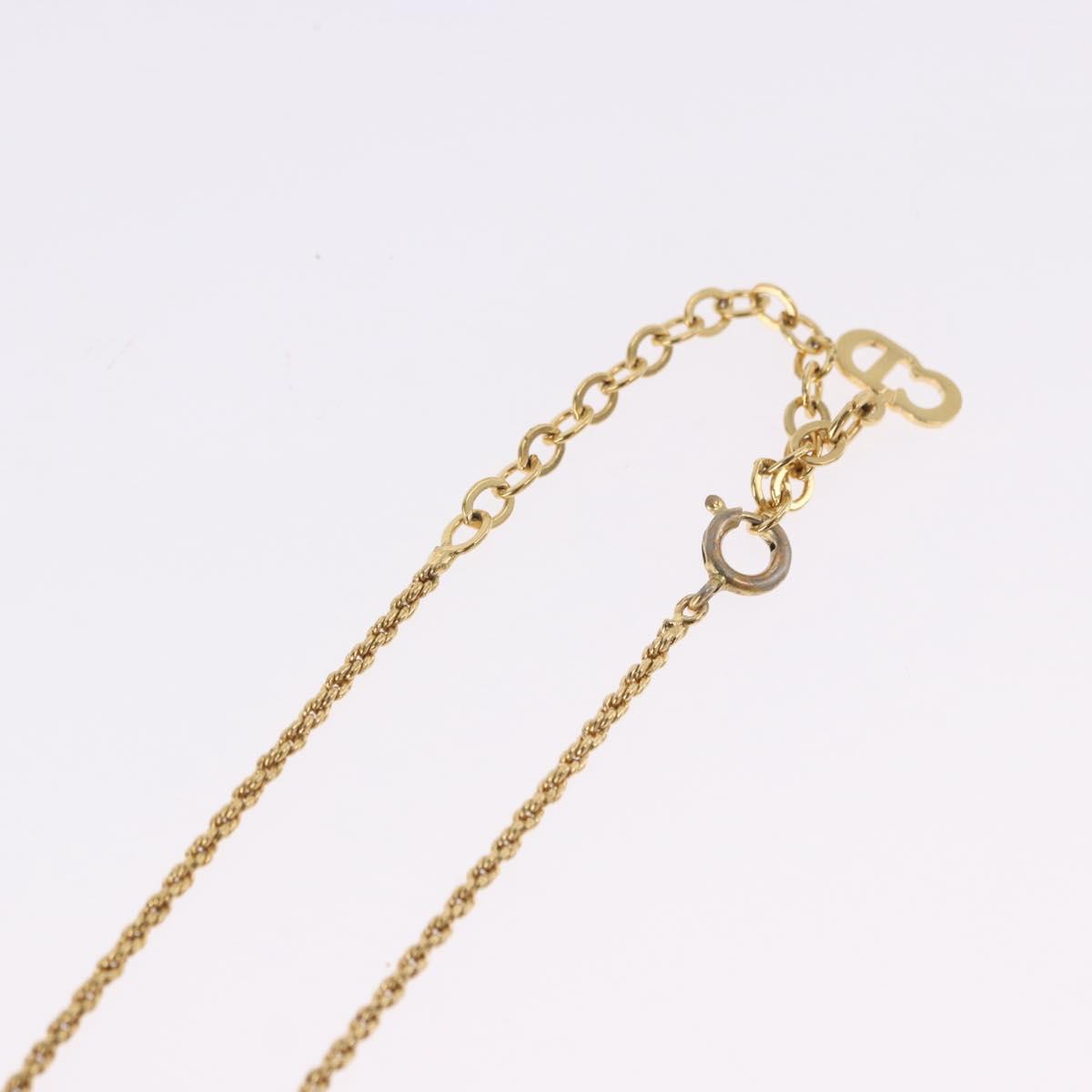 Christian Dior Necklace metal Gold Tone Auth 192156V