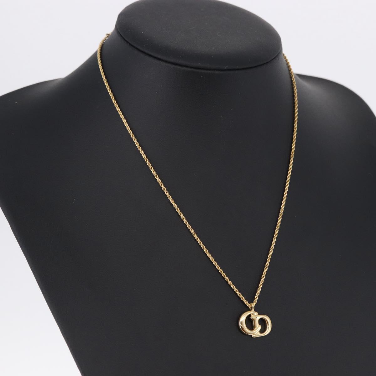 Christian Dior Necklace metal Gold Tone Auth 192156V
