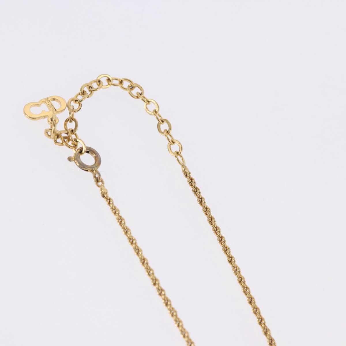 Christian Dior Necklace metal Gold Tone Auth 192156V