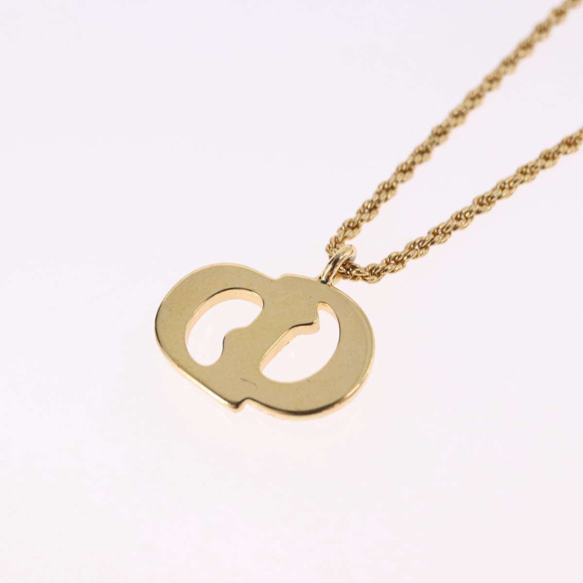 Christian Dior Necklace metal Gold Tone Auth 192156V